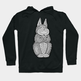 cute black and white bunny Hoodie